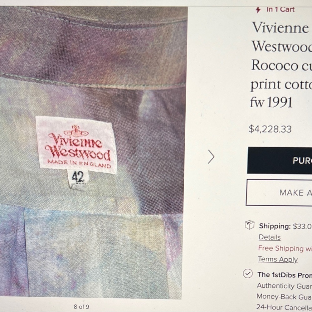 SOLD ARCHIVE - Runway Vivienne Westwood Tee Too Fast to Live Too Young to Die - Picture 11 of 15